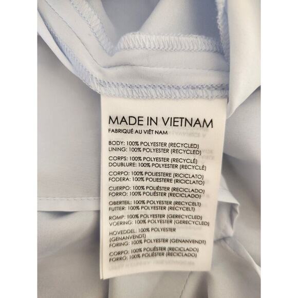 NWD Club Monaco Pleated Maxi Shirt Dress Size 10 Blue Floral Sold Out 9F404 - Picture 15 of 16